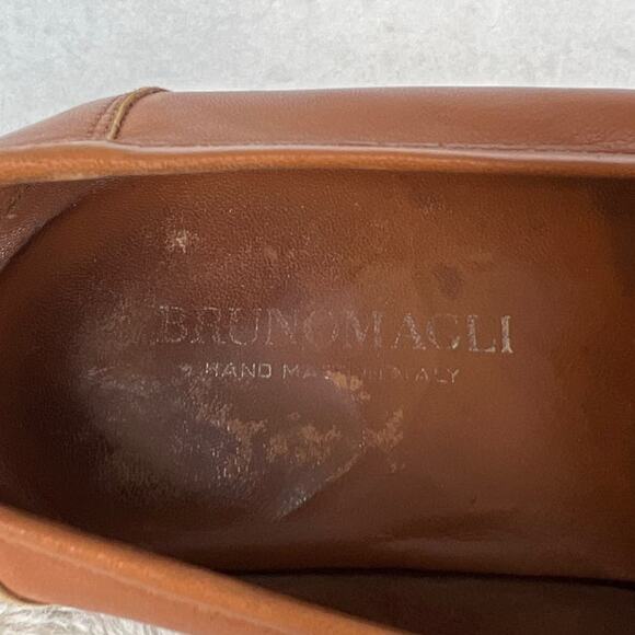 Bruno Magli Brown Leather Loafers - Picture 7 of 10